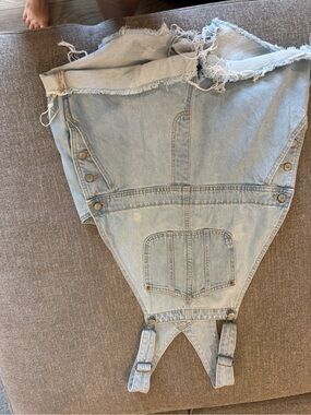 Old Navy Light Wash Denim Overalls - Pale Blue
